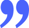 Blue quotation marks on a white background.